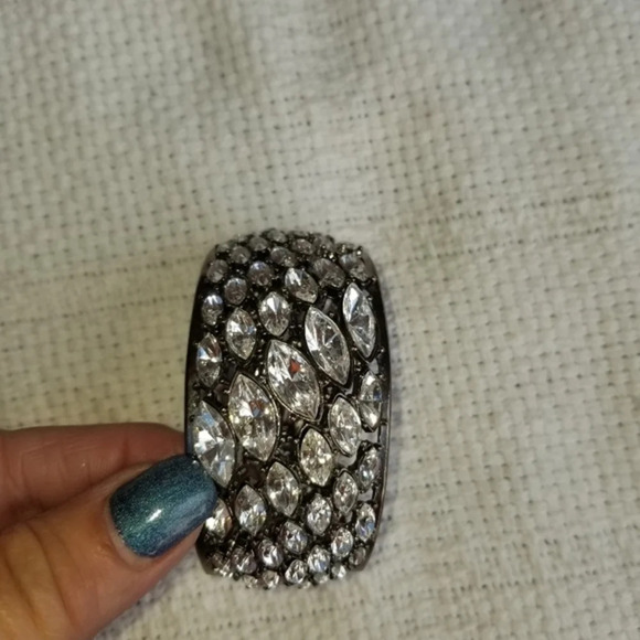 Vintage hematite and crystal bracelet - Picture 2 of 8